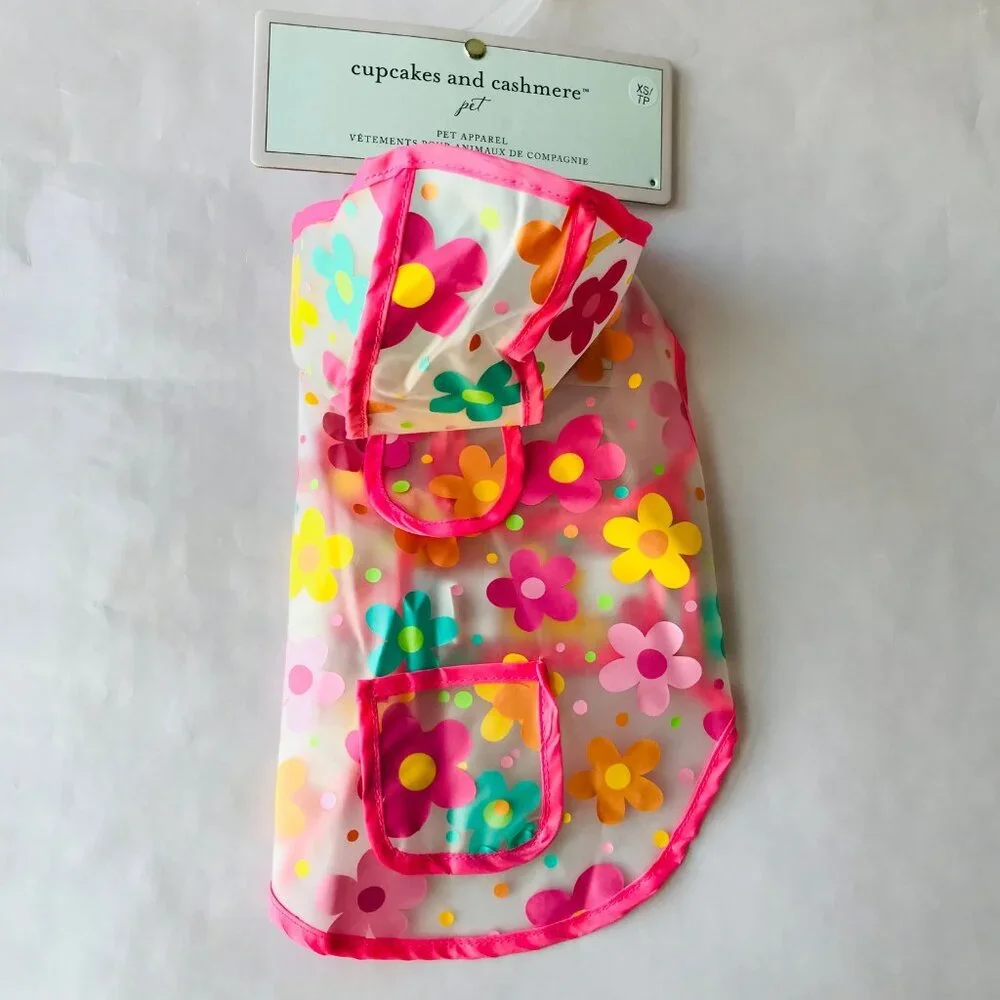 Cupcakes and Cashmere Pet Dog  Pink Flower  Knit  Sweater  Size : XS